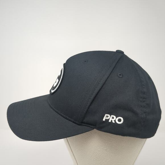 Pro Logo Patch Snapback Hat Black One Size Adjustable Solid Outdoor - Picture 3 of 7